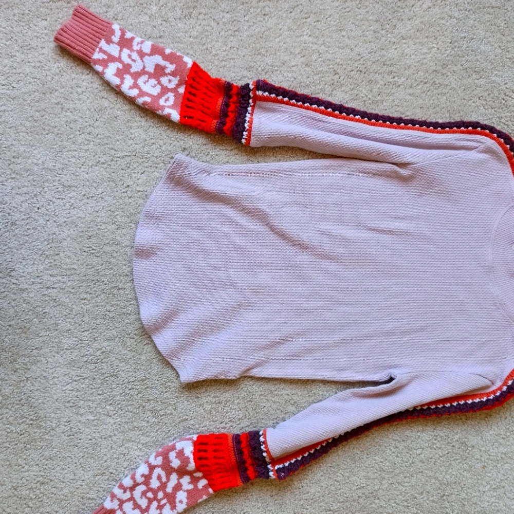 Free people waffle knit shirt